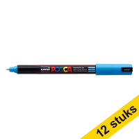 Aanbieding: 12x POSCA PC-1MR acrylmarker lichtblauw (0,7 mm rond)