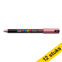 Aanbieding: 12x POSCA PC-1MR acrylmarker metallic rood (0,7 mm rond) 424278