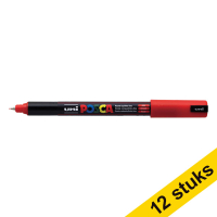 Aanbieding: 12x POSCA PC-1MR acrylmarker rood (0,7 mm rond)