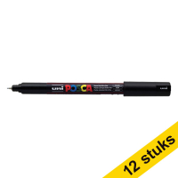 Aanbieding: 12x POSCA PC-1MR acrylmarker zwart (0,7 mm rond)