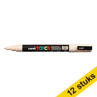 Aanbieding: 12x POSCA PC-3M acrylmarker beige (0,9 - 1,3 mm rond)