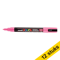 Aanbieding: 12x POSCA PC-3M acrylmarker roze (0,9 - 1,3 mm rond) 424336