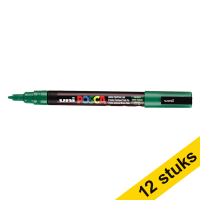 Aanbieding: 12x POSCA PC-3M verfmarker donkergroen (0,9 - 1,3 mm rond)