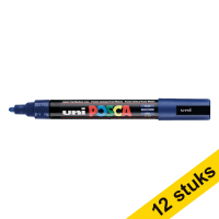 Aanbieding: 12x POSCA PC-5M acrylmarker donkerblauw (1,8 - 2,5 mm rond)