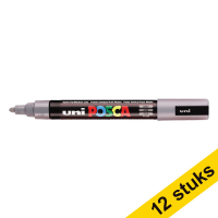 Aanbieding: 12x POSCA PC-5M acrylmarker leisteengrijs (1,8 - 2,5 mm rond)