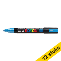 Aanbieding: 12x POSCA PC-5M acrylmarker metallic blauw (1,8 - 2,5 mm rond)