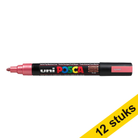 Aanbieding: 12x POSCA PC-5M acrylmarker metallic rood (1,8 - 2,5 mm rond)