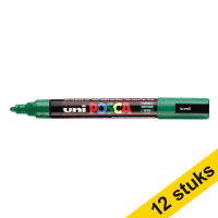 Aanbieding: 12x POSCA PC-5M verfmarker donkergroen (1,8 - 2,5 mm rond)