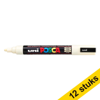 Aanbieding: 12x POSCA PC-5M verfmarker ivoor (1,8 - 2,5 mm rond)