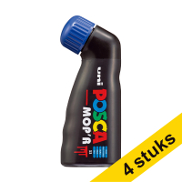 Aanbieding: 4x POSCA PCM-22 MOP'R acrylmarker donkerblauw (3 - 19 mm rond)