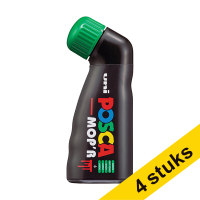Aanbieding: 4x POSCA PCM-22 MOP'R acrylmarker donkergroen (3 - 19 mm rond)