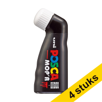 Aanbieding: 4x POSCA PCM-22 MOP'R acrylmarker wit (3 - 19 mm rond)