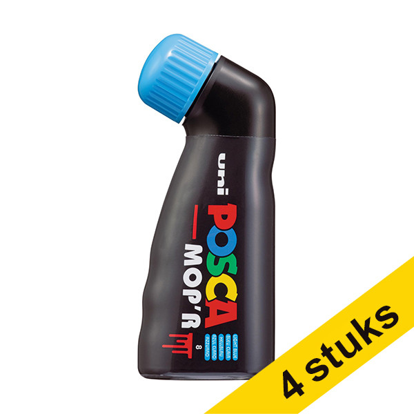 Aanbieding: 4x Posca PCM-22 MOP'R verfmarker hemelsblauw (3 - 19 mm rond) 424471 - 1