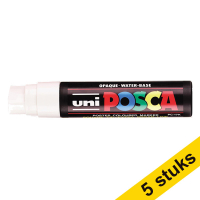 Aanbieding: 5x POSCA PC-17K acrylmarker wit (15 mm recht)