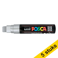 Aanbieding: 5x POSCA PC-17K acrylmarker zilver (15 mm recht)