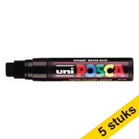 Aanbieding: 5x POSCA PC-17K acrylmarker zwart (15 mm recht)