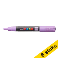 Aanbieding: 6x POSCA PC-1MC verfmarker lavendel (0,7 - 1 mm kegelpunt)