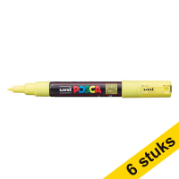 Aanbieding: 6x POSCA PC-1MC verfmarker zonnegeel (0,7 - 1 mm kegelpunt)