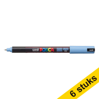 Aanbieding: 6x POSCA PC-1MR acrylmarker gletsjer blauw (0,7 mm rond)