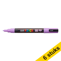 Aanbieding: 6x POSCA PC-3M acrylmarker lavendel (0,9 - 1,3 mm rond)
