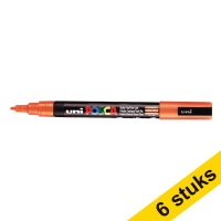 Aanbieding: 6x POSCA PC-3M verfmarker donkeroranje (0,9 - 1,3 mm rond)