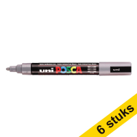Aanbieding: 6x POSCA PC-5M acrylmarker grijs (1,8 - 2,5 mm rond)