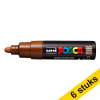 Aanbieding: 6x POSCA PC-7M acrylmarker bruin (4,5 - 5,5 mm rond)