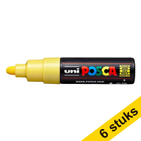 Aanbieding: 6x POSCA PC-7M acrylmarker geel (4,5 - 5,5 mm rond) 424401