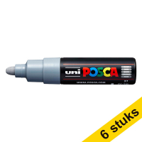 Aanbieding: 6x POSCA PC-7M acrylmarker grijs (4,5 - 5,5 mm rond)