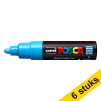 Aanbieding: 6x POSCA PC-7M acrylmarker lichtblauw (4,5 - 5,5 mm rond)