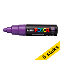 Aanbieding: 6x POSCA PC-7M acrylmarker paars (4,5 - 5,5 mm rond)