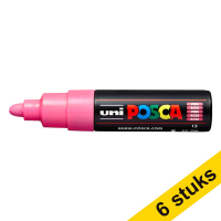 Aanbieding: 6x POSCA PC-7M acrylmarker roze (4,5 - 5,5 mm rond)