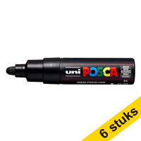 Aanbieding: 6x POSCA PC-7M acrylmarker zwart (4,5 - 5,5 mm rond)