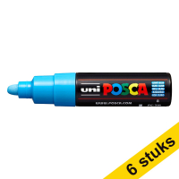 Aanbieding: 6x POSCA PC-7M verfmarker lichtblauw (4,5 - 5,5 mm rond)