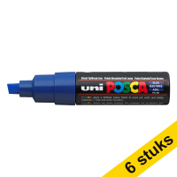 Aanbieding: 6x POSCA PC-8K verfmarker donkerblauw (8 mm schuin)