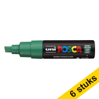 Aanbieding: 6x POSCA PC-8K verfmarker donkergroen (8 mm schuin)