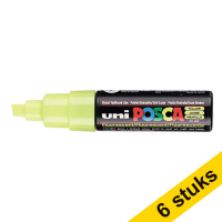 Aanbieding: 6x POSCA PC-8K verfmarker fluogeel (8 mm schuin) 424423