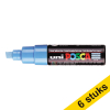 Aanbieding: 6x POSCA PC-8K verfmarker lichtblauw (8 mm schuin) 424413 - 1