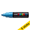 Aanbieding: 6x POSCA PC-8K verfmarker metallic blauw (8 mm schuin) 424417 - 1