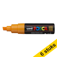 Aanbieding: 6x POSCA PC-8K verfmarker oranje (8 mm schuin)