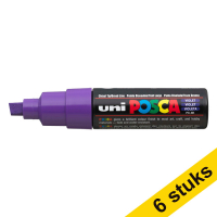 Aanbieding: 6x POSCA PC-8K verfmarker paars (8 mm schuin)