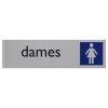 Posta Picto bordje toiletten dames (16,5 x 4,5 cm)