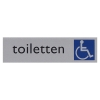 Posta Picto bordje toiletten rolstoel (16,5 x 4,5 cm) 400275 - 1