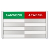 Posta Picto schuifbord aanwezig/afwezig (5 plaatjes)