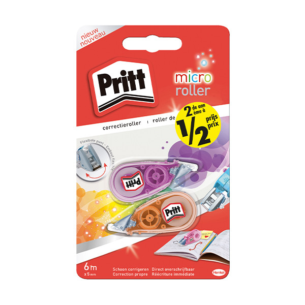 Pritt Micro Flex correctieroller 5 mm x 6 m (2 stuks) 2896465 201516 - 1