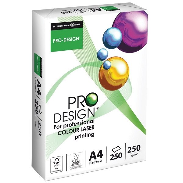 250 g/m² Standaard kopieerpapier Papier en etiketten Pro-Design papier 1 pak van 20 vellen A4 - 250 g/m² 250 g papier pro-design a4 250 a4 prodesign 250 a4 pro-design
