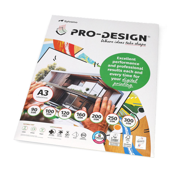 Pro-Design papier 1 pak van 40 vellen A3 - 120 g/m² 069019 - 1