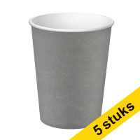 Aanbieding: 5x ProNappe Kartonnen Beker grijs 20cl (15 stuks) 404845