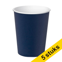 Aanbieding: 5x ProNappe Kartonnen Beker marineblauw 20cl (15 stuks) 404841