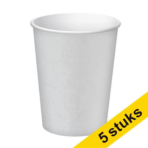Aanbieding: 5x ProNappe Kartonnen Beker zilver 20cl (15 stuks) 404849 - 1